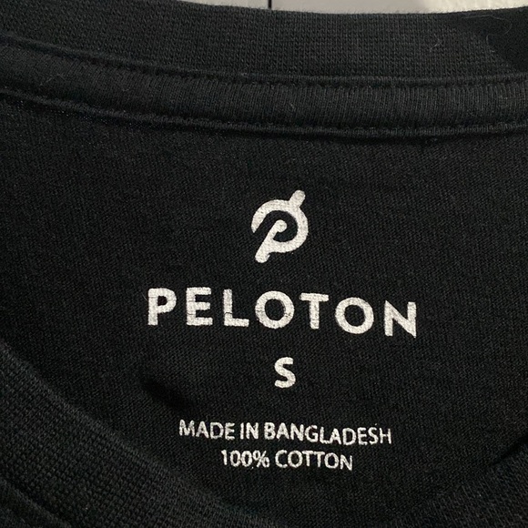 Peloton 100 Century Men’s Black Short Sleeves 100% Cotton T-Shirt Logos Size S ! - Picture 3 of 8